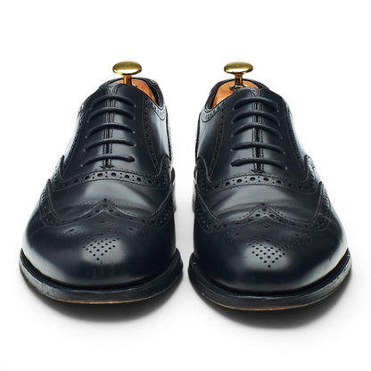 'Pembroke' Black Leather Oxford Brogues UK 8.5 G