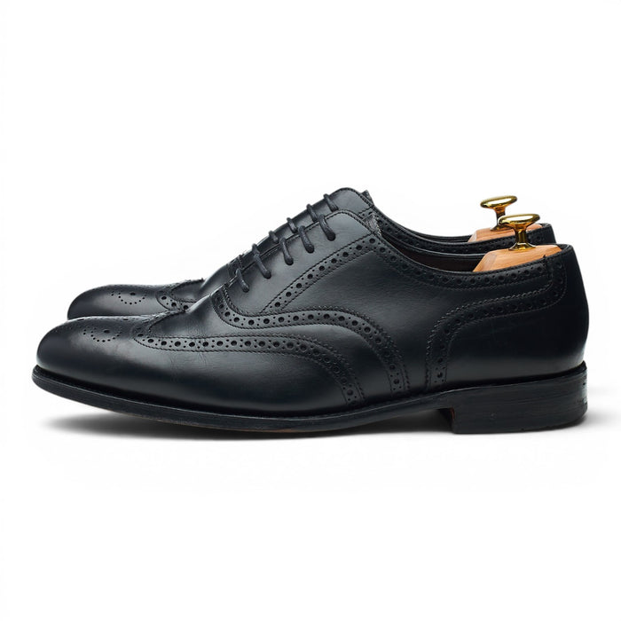 'Pembroke' Black Leather Oxford Brogues UK 8.5 G