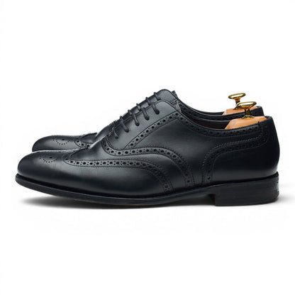 'Pembroke' Black Leather Oxford Brogues UK 8.5 G