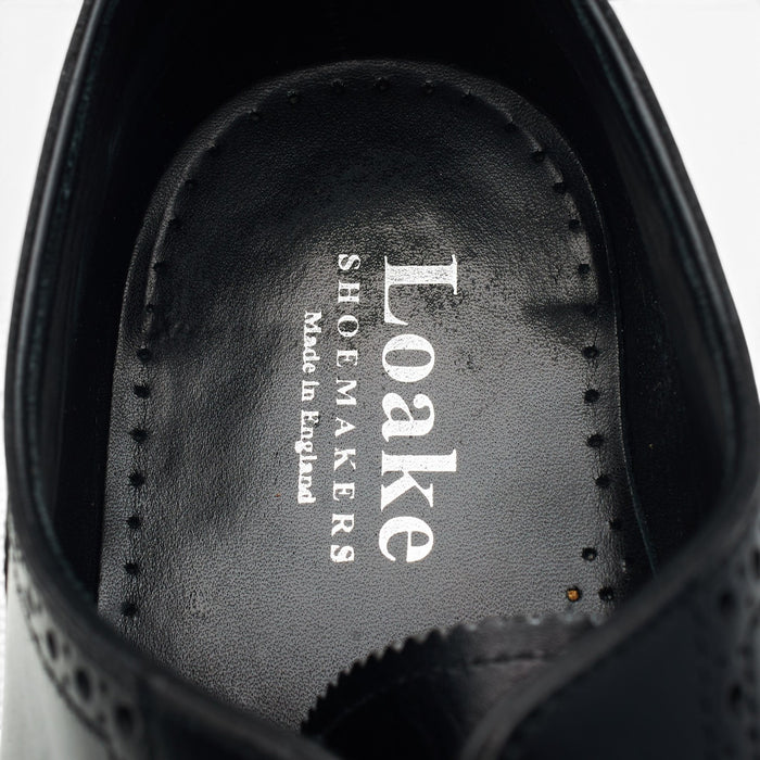 'Pembroke' Black Leather Oxford Brogues UK 8.5 G