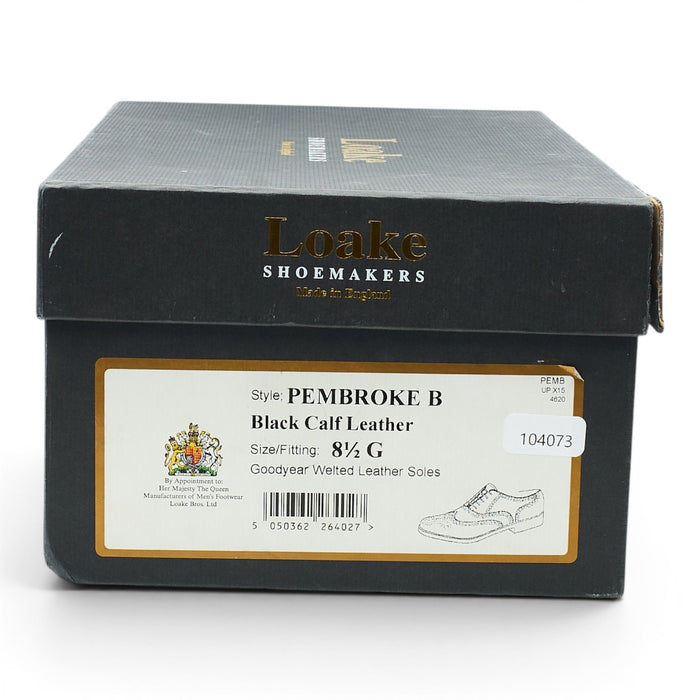 'Pembroke' Black Leather Oxford Brogues UK 8.5 G