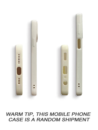 Perforated Straight Edged White Cross Painted Shockproof Phone Case Compatible With Iphone P14 Pro Max, P13, P11, P12, XR, 7/8, GES2; Galaxy S24, A03s, A03 Core, A04, A12, A13, A14, A21s, A22, A23, A2
