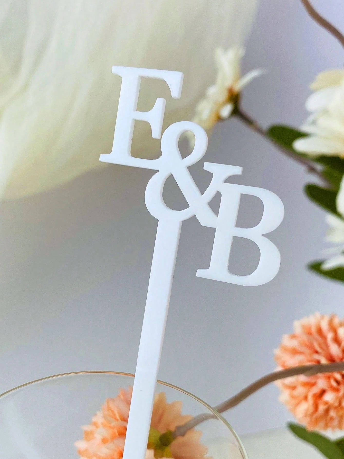 Personalized Acrylic Cocktail Stir Sticks, Wedding Cocktail Sticks, Custom Laser Cut, Can Be Used As Beverage Labels, Glassware Decorations, Glassware Charms, Stir Stick Decorations, Easy To Clean, Mo