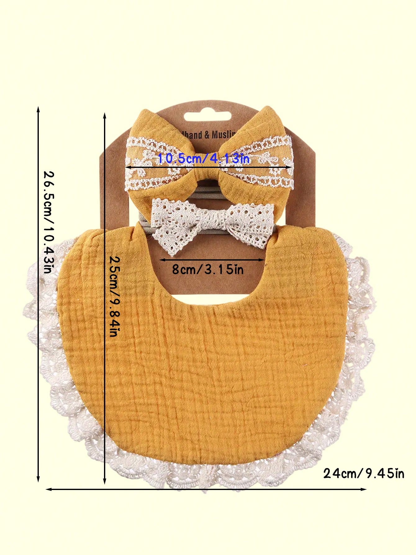 Personalized Baby Gift Set- Embroidered Letter Bibs & Lace Headbands| Newborn Gift Box| Fashionable, Cute, Practical, Spring New Arrival, Baby Shower Gift, For New Moms, For Baby Girl