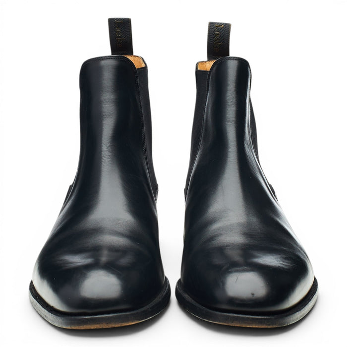 'Petworth' Black Leather Chelsea Boots UK 12 F