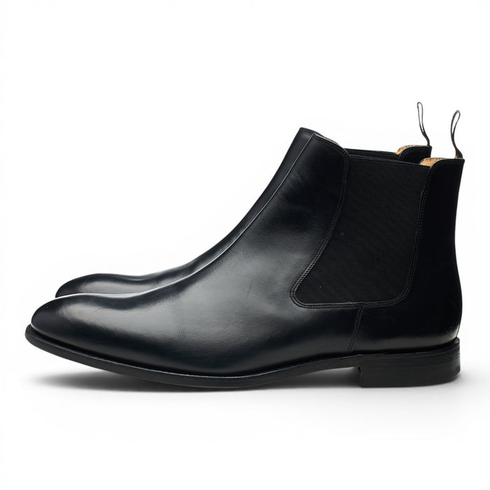 'Petworth' Black Leather Chelsea Boots UK 12 F