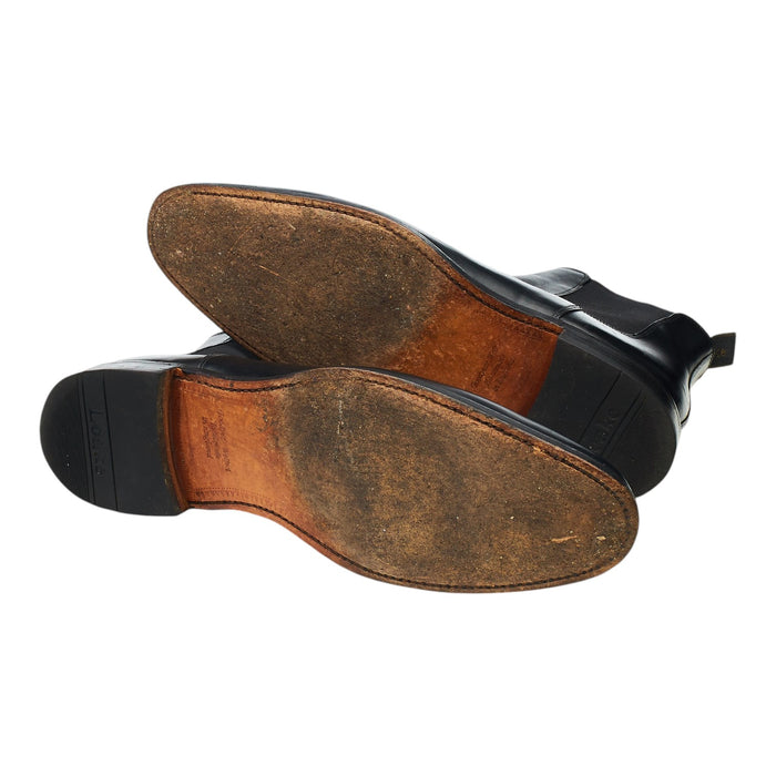 'Petworth' Black Leather Chelsea Boots UK 12 F