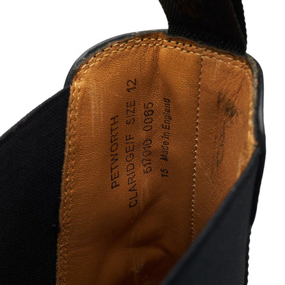 'Petworth' Black Leather Chelsea Boots UK 12 F