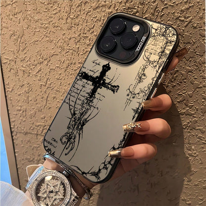 Phone Case- A Stylish Phone Case With Y2K Retro Gothic Art Style, Compatible With Various IPhone Models Including 17, 16E, 16, 15, 14, 13, 12, 11 Mini, Pro, Max, Air, X, XR, XSMAX, 8
