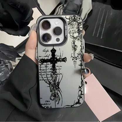 Phone Case- A Stylish Phone Case With Y2K Retro Gothic Art Style, Compatible With Various IPhone Models Including 17, 16E, 16, 15, 14, 13, 12, 11 Mini, Pro, Max, Air, X, XR, XSMAX, 8
