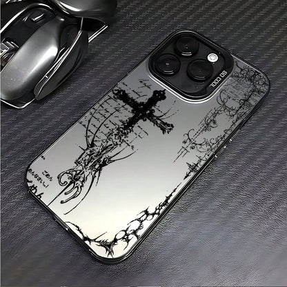 Phone Case- A Stylish Phone Case With Y2K Retro Gothic Art Style, Compatible With Various IPhone Models Including 17, 16E, 16, 15, 14, 13, 12, 11 Mini, Pro, Max, Air, X, XR, XSMAX, 8