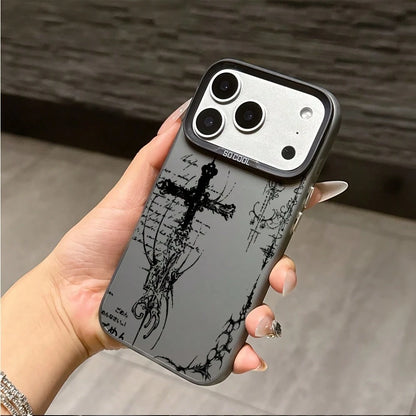 Phone Case- A Stylish Phone Case With Y2K Retro Gothic Art Style, Compatible With Various IPhone Models Including 17, 16E, 16, 15, 14, 13, 12, 11 Mini, Pro, Max, Air, X, XR, XSMAX, 8
