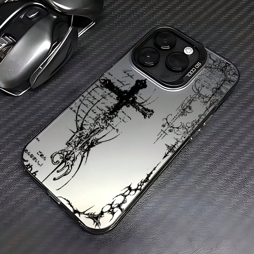 Phone Case- A Stylish Phone Case With Y2K Retro Gothic Art Style, Compatible With Various IPhone Models Including 17, 16E, 16, 15, 14, 13, 12, 11 Mini, Pro, Max, Air, X, XR, XSMAX, 8