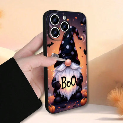 Phone Case: Halloween Gnome Pattern Phone Case For IPhone 17 16 15 14 13 12 11 7 X XR XSMAX Cute Cartoon Boo Soft TPU Protective Cover For Kids Women,Suitable For IPhone17 Air