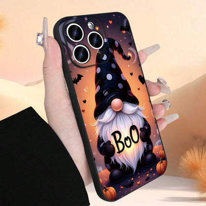 Phone Case: Halloween Gnome Pattern Phone Case For IPhone 17 16 15 14 13 12 11 7 X XR XSMAX Cute Cartoon Boo Soft TPU Protective Cover For Kids Women,Suitable For IPhone17 Air