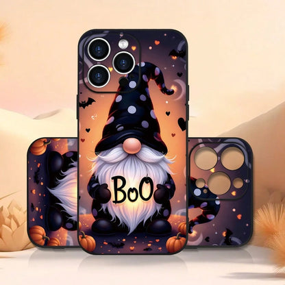Phone Case: Halloween Gnome Pattern Phone Case For IPhone 17 16 15 14 13 12 11 7 X XR XSMAX Cute Cartoon Boo Soft TPU Protective Cover For Kids Women,Suitable For IPhone17 Air