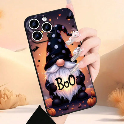Phone Case: Halloween Gnome Pattern Phone Case For IPhone 17 16 15 14 13 12 11 7 X XR XSMAX Cute Cartoon Boo Soft TPU Protective Cover For Kids Women,Suitable For IPhone17 Air
