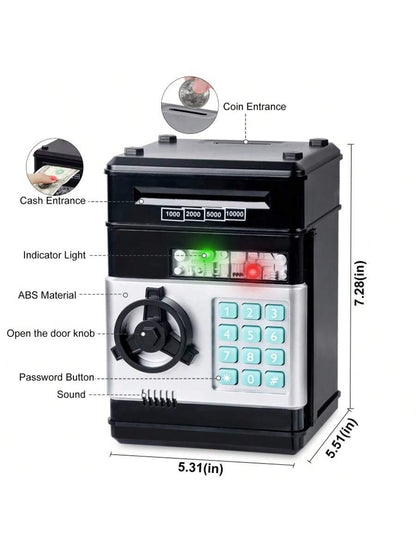 Piggy Bank Cash Coin Can ATM Bank Electronic Coin Money Bank For Kids Age 3-12, Money Savings Box Mini ATM Coin Bank Toys Gifts For 3 4 5 6 7 8 9 10 11 12 Year Old Boys Girls
