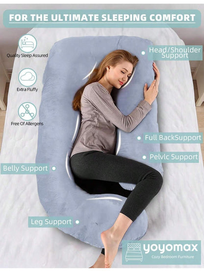 Pillow For Pregnant Women, Supporting Back, Legs, Abdomen And Buttocks, Necessary For Pregnancy, Detachable Pillowcase, Adult Body Pillow.