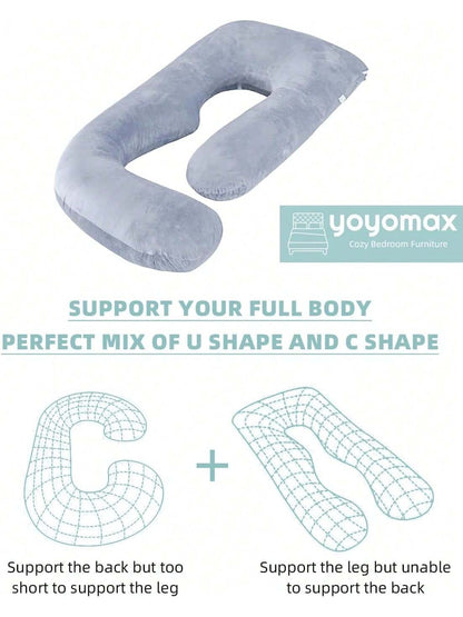 Pillow For Pregnant Women, Supporting Back, Legs, Abdomen And Buttocks, Necessary For Pregnancy, Detachable Pillowcase, Adult Body Pillow.