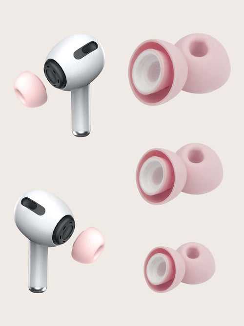 Pink Silicone Earphone Silicone Earmuff Apple Pink 6pcs Silicone Earphone Earmuff Compatible With Airpods Pro Spring Gift