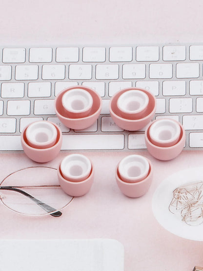 Pink Silicone Earphone Silicone Earmuff Apple Pink 6pcs Silicone Earphone Earmuff Compatible With Airpods Pro Spring Gift