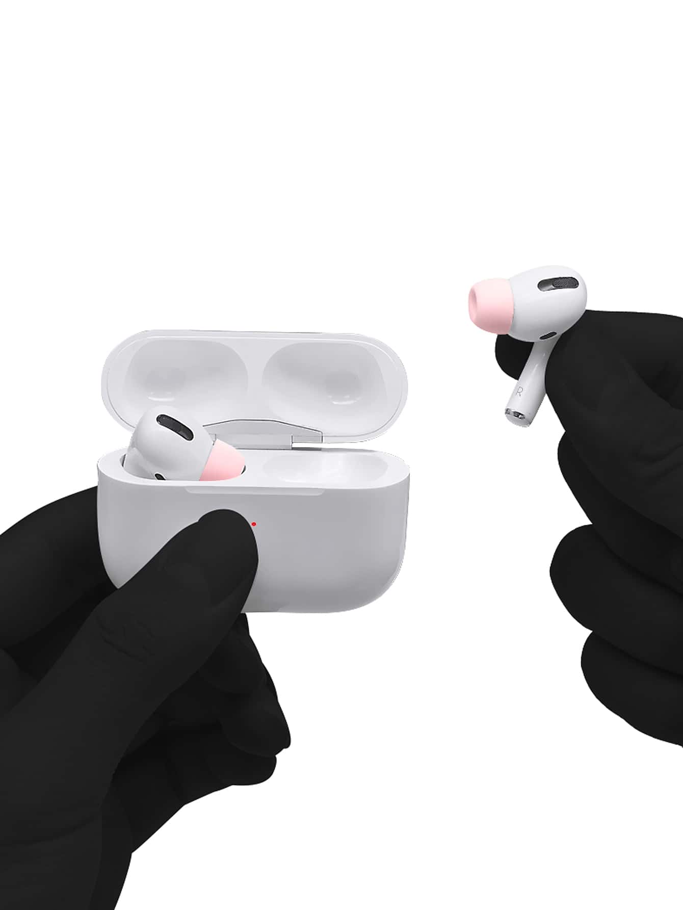 Pink Silicone Earphone Silicone Earmuff Apple Pink 6pcs Silicone Earphone Earmuff Compatible With Airpods Pro Spring Gift