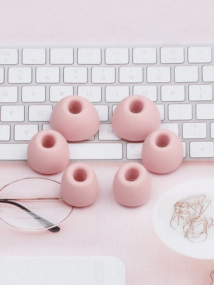 Pink Silicone Earphone Silicone Earmuff Apple Pink 6pcs Silicone Earphone Earmuff Compatible With Airpods Pro Spring Gift