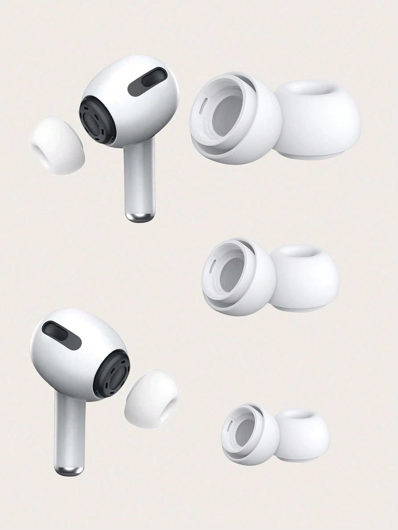 Pink Silicone Earphone Silicone Earmuff Apple Pink 6pcs Silicone Earphone Earmuff Compatible With Airpods Pro Spring Gift