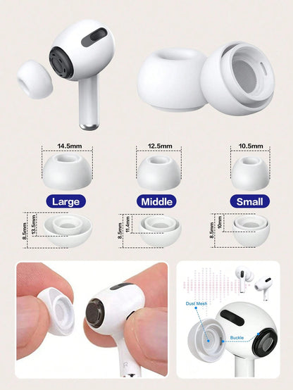 Pink Silicone Earphone Silicone Earmuff Apple Pink 6pcs Silicone Earphone Earmuff Compatible With Airpods Pro Spring Gift