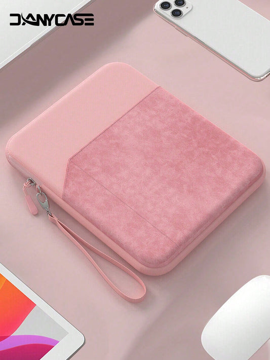 Pink Splicing Design Basic Pad Case DANYCASE 10.8-13.3 Inch Tablet Laptop Sleeve Bag, 8 Inch Electronics Organizer Pouch With Padded Protection, Compatible With IPad, AWEI Devices Women Gift Birthday