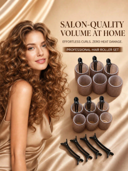 Plastic Self-Adhesive Heatless Hair Curler Set, Multi-Size Hair Rollers, DIY Hair Styling Tools, Self-Adhesive Hair Rollers, Home DIY Magic Styling Hair Curler, Women's Beauty Tools