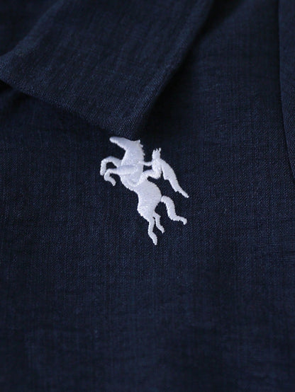 Playful Pals 2-Pack Infant Baby Boy Polo Romper, Short Sleeve Button Up Jumpsuit With Horse Embroidery, Summer Soft Clothes Set,Casual Gentleman One-Piece Outfit