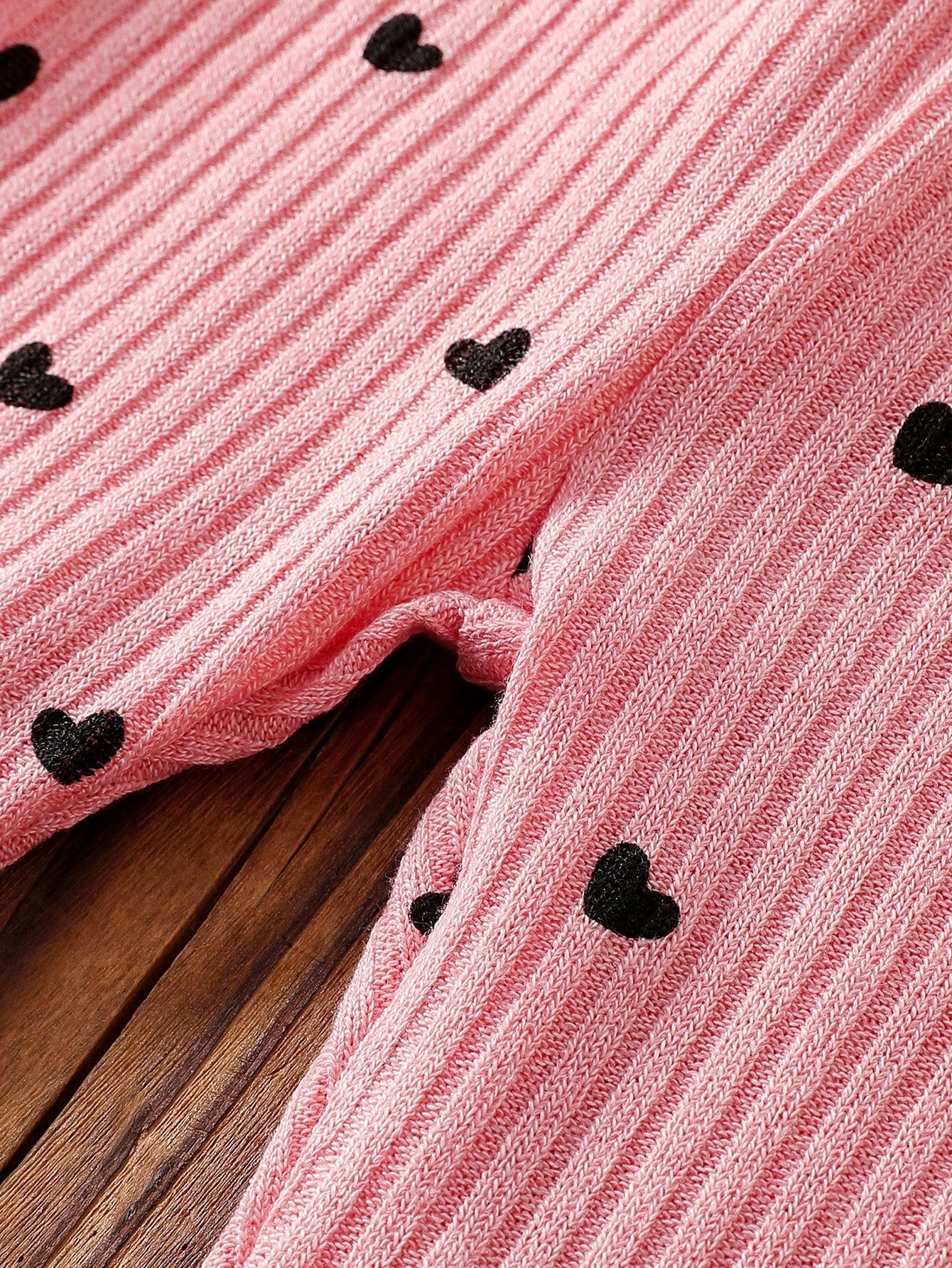 Playful Pals 3pcs/Set Baby Girls' Pink And Grey Cute Knitted Corduroy Leggings Elastic Solid Color Pants Tights Bottoms Autumn Holiday Baby Girl Trousers All-Match