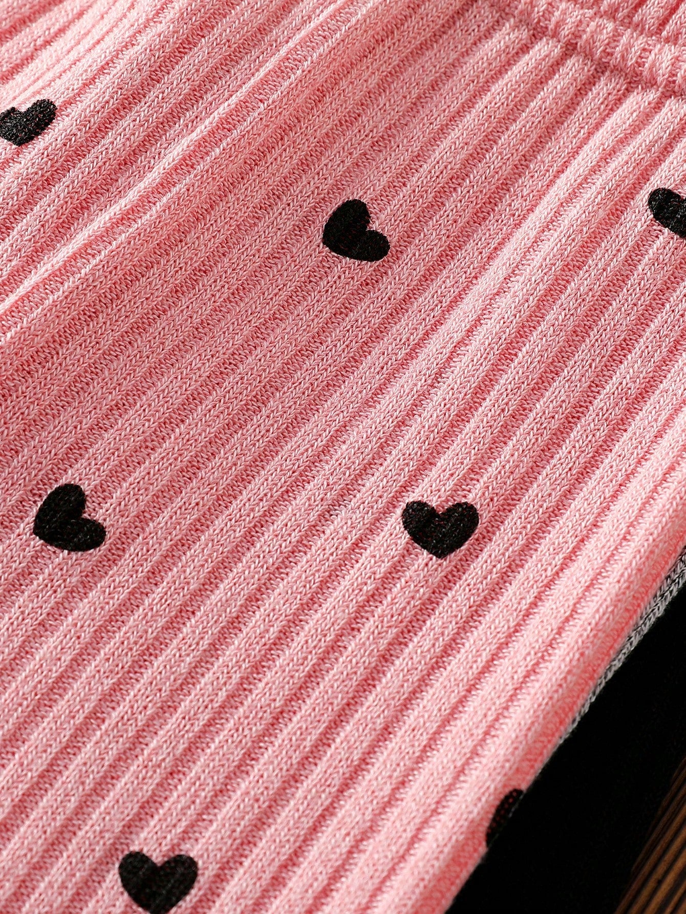 Playful Pals 3pcs/Set Baby Girls' Pink And Grey Cute Knitted Corduroy Leggings Elastic Solid Color Pants Tights Bottoms Autumn Holiday Baby Girl Trousers All-Match