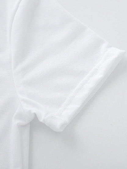 Playful Pals Baby Boy Casual Fashion Simple Creative Letter Slogan Graphic Print Triangle Style Short Sleeve Bodysuit