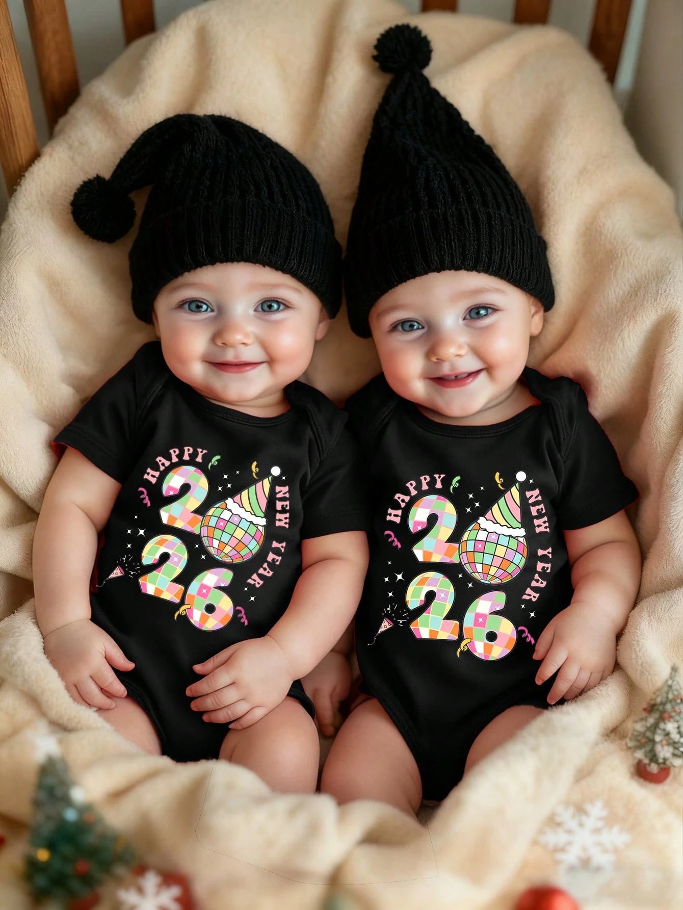 Playful Pals Baby Boy Casual Fashion Simple Creative Letter Slogan Graphic Print Triangle Style Short Sleeve Bodysuit
