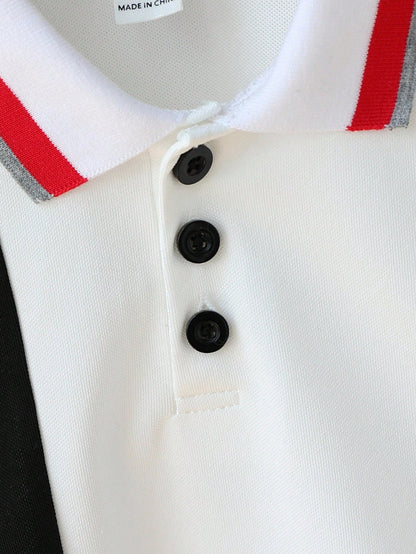 Playful Pals Baby Boy Knitted Polo Tops. It's Suitable For Wearing When Going On Outings, Attending School, Or At Parties.Tops Unisex Summer.