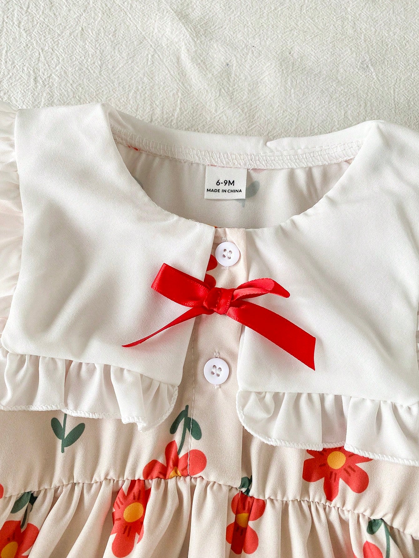 Playful Pals Baby Girl Infant Toddler Spring Autumn New Floral Print Pattern Dress Cute Long Sleeve Princess Dress Baby Toddler Outfit Stylish Forest Style Fashion Suitable For Outings And Casua