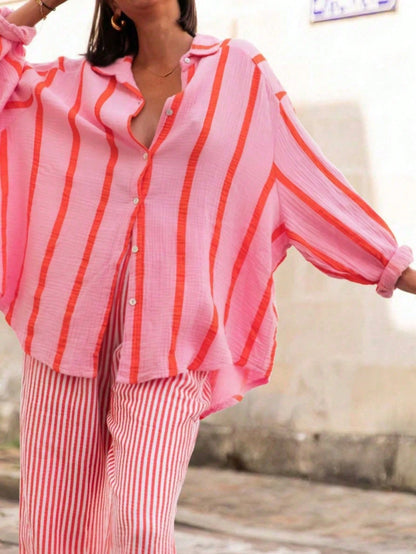 Plus Size Loose Blouse, Elegant Casual Commuter Fashion Outerwear, New Style Spring