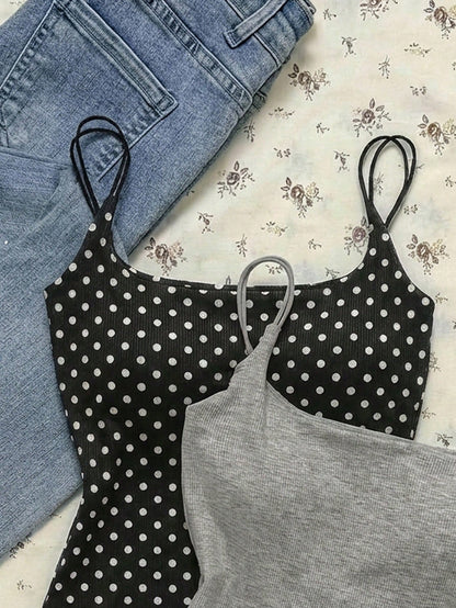 Plus Size Women Casual Versatile Camisole With Padded Bust