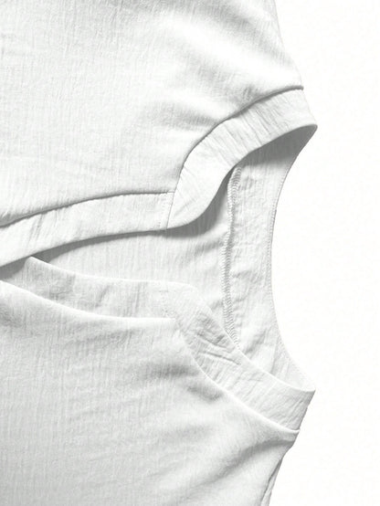 Plus Size Women V-Neck Ruffle Sleeve Blouse White Spring