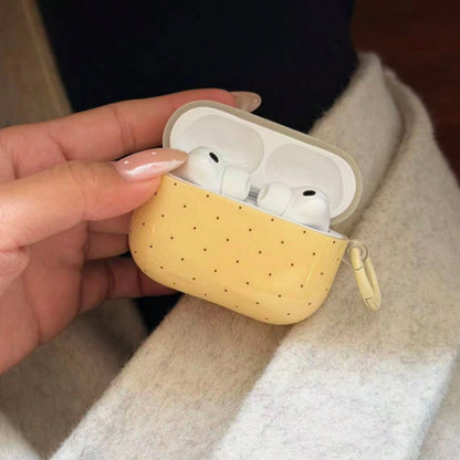 Polka Dot Minimalist Solid White Polka Dot Hanging Ring Earphone Case Compatible With AirPods Pro 3, New Pro 2, Cute Apple 4 Minimalist 3, Personalized 1/2 Earphone Case For Women