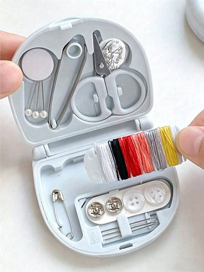 Portable Mini Sewing Box Small Sewing Kit Multi-Function Sewing Tool Set- Perfect Gift For Beginner Sewers: Sewing Kit- Foldable, DIY Sewing Supplies And Accessories, Designed For Travelers And Emer