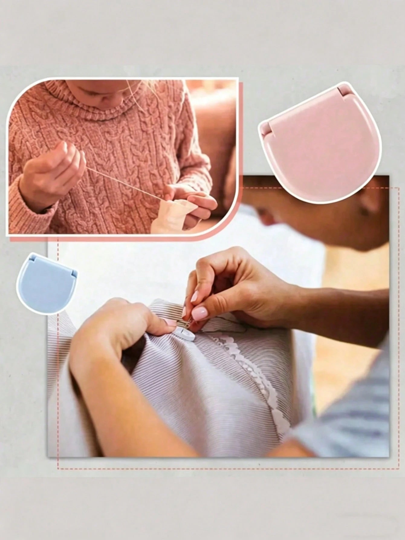 Portable Mini Sewing Box Small Sewing Kit Multi-Function Sewing Tool Set- Perfect Gift For Beginner Sewers: Sewing Kit- Foldable, DIY Sewing Supplies And Accessories, Designed For Travelers And Emer