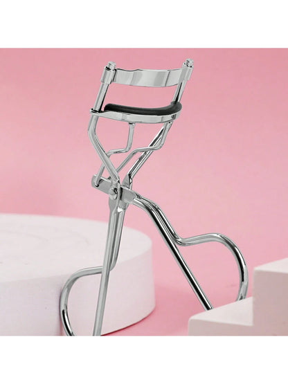 Portable Silver Eyelash Curler With 5 Silicone Pads, 1 Eyelash Curler, Long-Lasting Shaping For Bigger Eyes, Non-Damaging To Lashes, Suitable For Daily Makeup Eyelash Curling,Makeup,Cheap,Room Decor,V