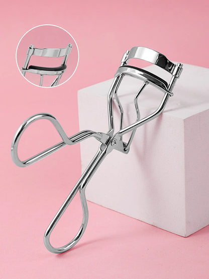 Portable Silver Eyelash Curler With 5 Silicone Pads, 1 Eyelash Curler, Long-Lasting Shaping For Bigger Eyes, Non-Damaging To Lashes, Suitable For Daily Makeup Eyelash Curling,Makeup,Cheap,Room Decor,V