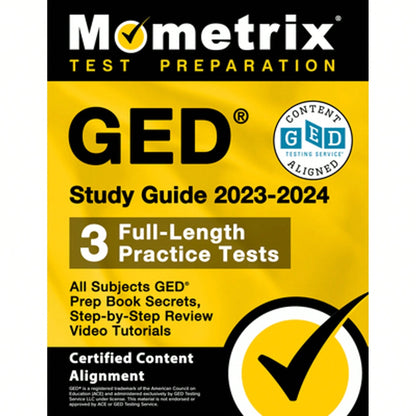 Pre-Owned GED Study Guide 2023-2024 All Subjects- 3 Full-Length Practice Tests, GED Prep Book (Paperback) By Matthew Bowling (Editor)