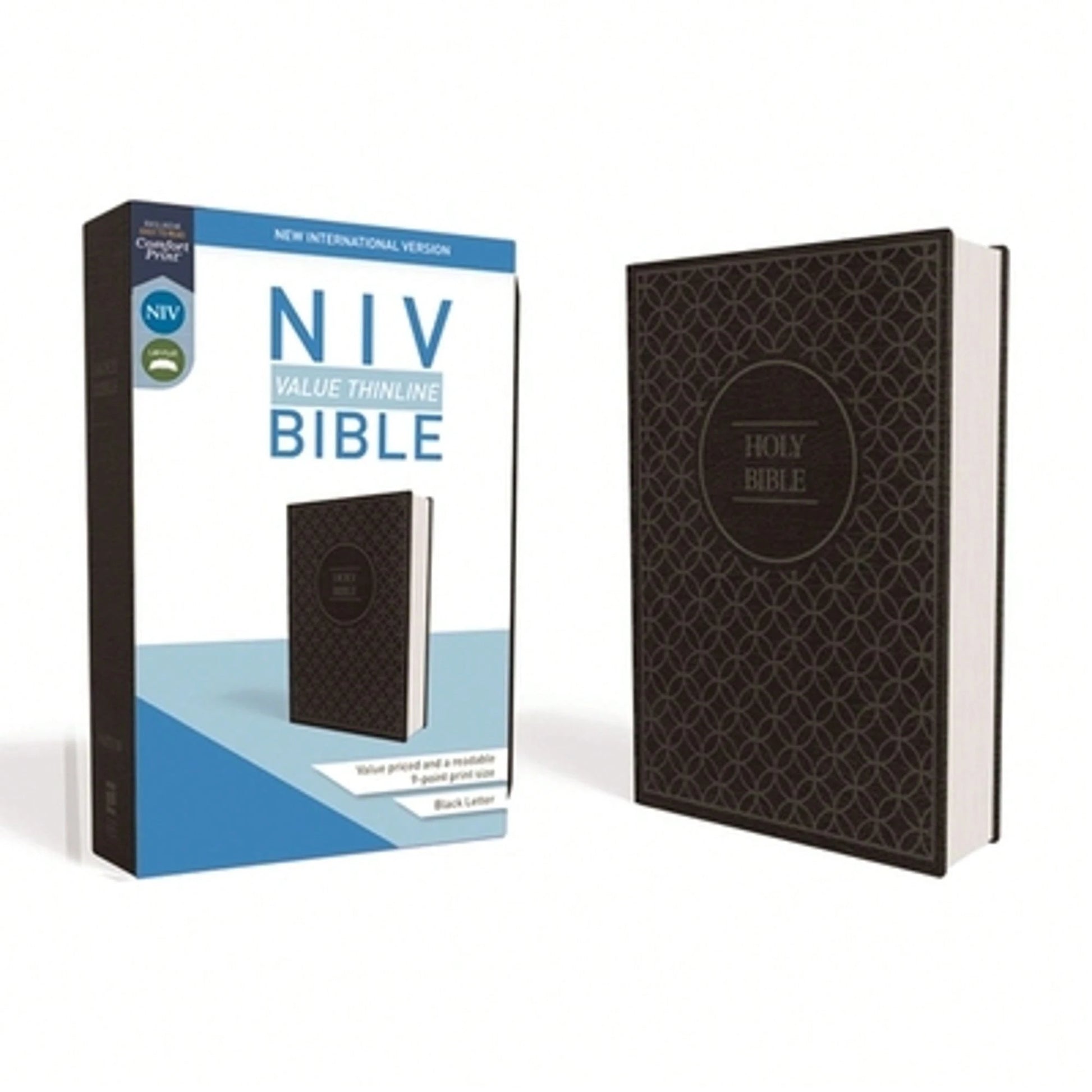 Pre-Owned NIV, Value Thinline Bible, Imitation Leather, Gray/Black (Hardcover) By Zondervan