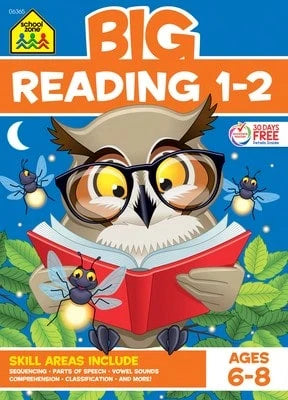 Pre-Owned School Zone Big Reading 1-2 Workbook (Paperback) By School Zone